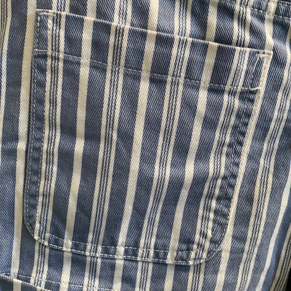 BDG Urban Outfitters Stripe Blue Denim Shorts - Picture 7 of 8